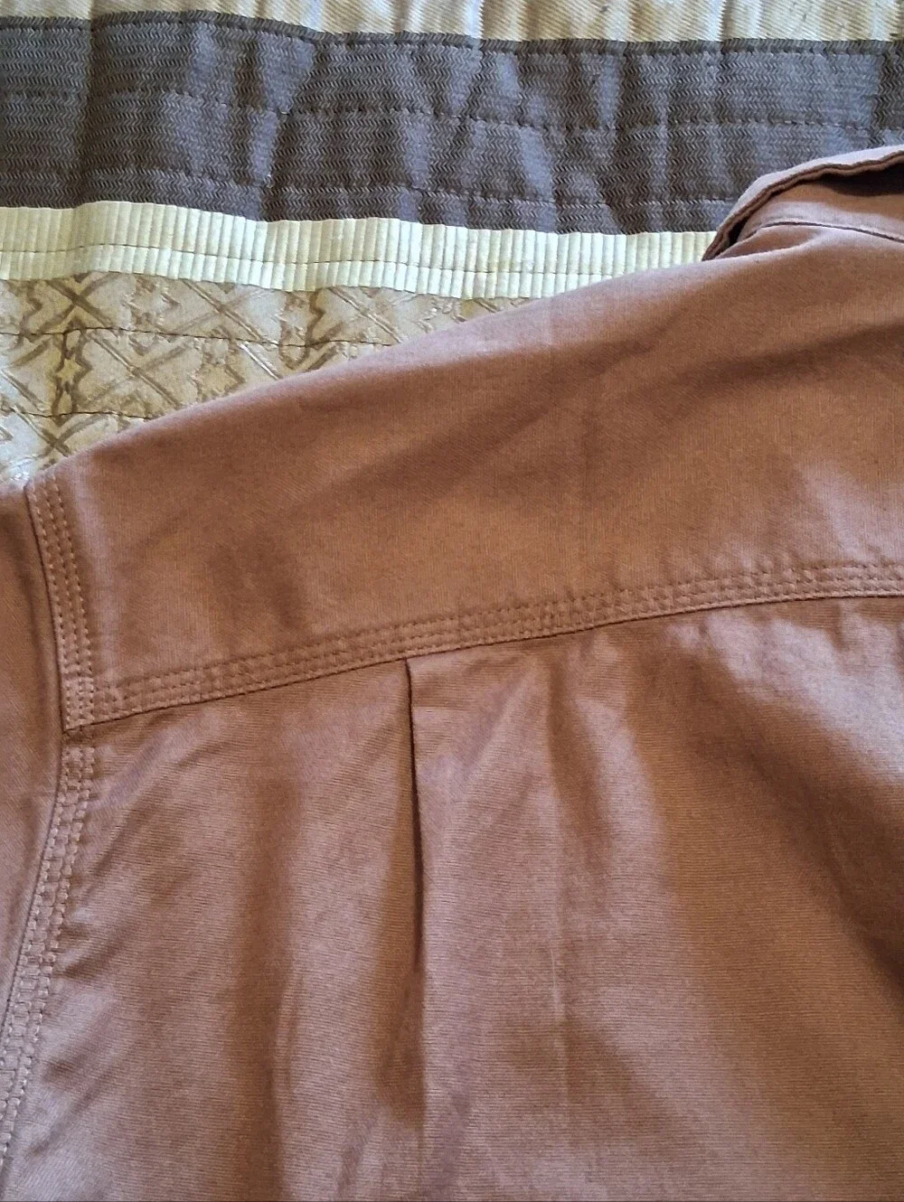 Carhart Men Rugged Flex Short Sleeve Button Front Shirt 2XL Tall Brown Performan